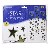 Black & Gold Star Decoration Panels